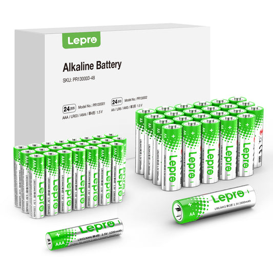 Lepro AA Batteries and AAA Batteries Value Combo, High Performance Alkaline Power, Non-rechargeable