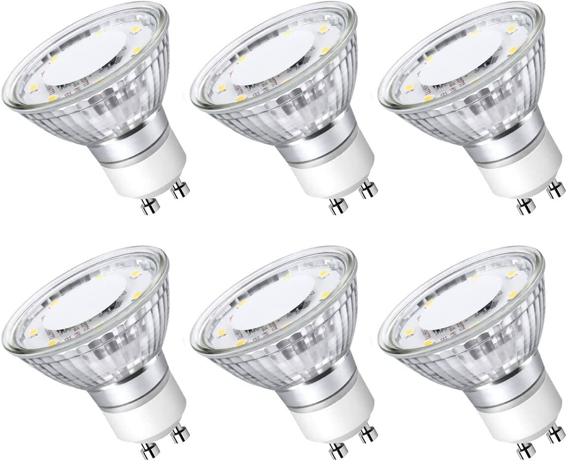 LE GU10 LED Light Bulbs 6-Pack