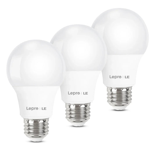 LE LED Light Bulbs 60 Watt , 9W 800 Lumens Non-Dimmable, A19 E26 Standard Medium Base, 10000 Hour Lifetime