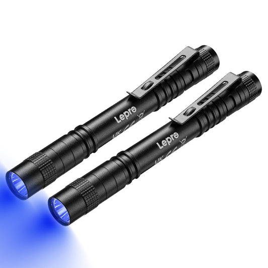 Lepro Small UV Flashlights with AAA Batteries , Portable Black Light Pet Urine Detectors with 365nm Wavelength Specialize in Detect Pet Dog Cat Urine Stain and more