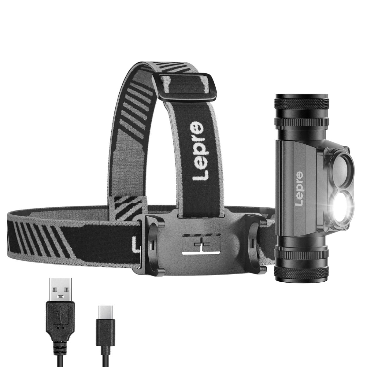 LE Headlamp Rechargeable - 1000 Lumen Powerful Detachable Head Lamp with Bright 500FT Flashlight Beam