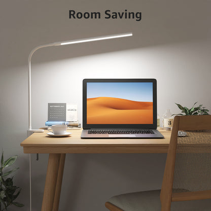 Lepro LED Clip-on Desk Lamp Dimmable USB Reading Light with Clamp 3 Color Modes 10 Brightness Levels Adjustable Flexible Gooseneck Table light for Home Office, Dorm, Headboard, Computer, Nail