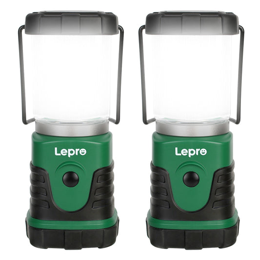 Lepro Camping Lanterns Mini , 330032 LED Battery Powered, 350 Lumens, Collapsible, IPX4 Water Resistant, Portable for Outdoor, Emergency, Hurricane, Storms, Power Outage