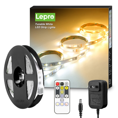 Lepro LED Strip Light, Tunable Warm to Cool White Tape Lights, 600pcs 2835 LEDs Bright Rope Lights Dimmable, Strong 3M Adhesive, Suitable for Christmas Decoration, Home & Bedroom Illumination