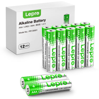 Lepro AAA Alkaline Batteries, 1.5 Volt, Holds Long Lasting Power up to 5 Years, Non-rechargeable