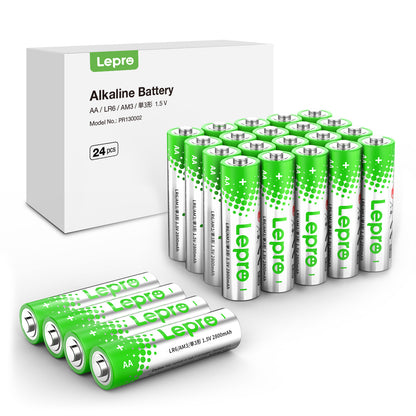 Lepro AA Batteries Value Pack, Double A Alkaline Batteries, Anti-Leak, Anti-Corrosion, Ideal for Household and Business , Non-Rechargeable