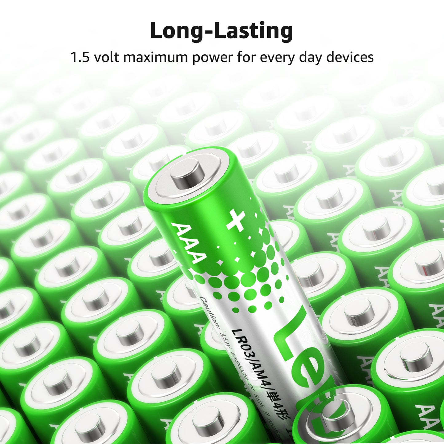 Lepro AAA Alkaline Batteries, 1.5 Volt, Holds Long Lasting Power up to 5 Years, Non-rechargeable