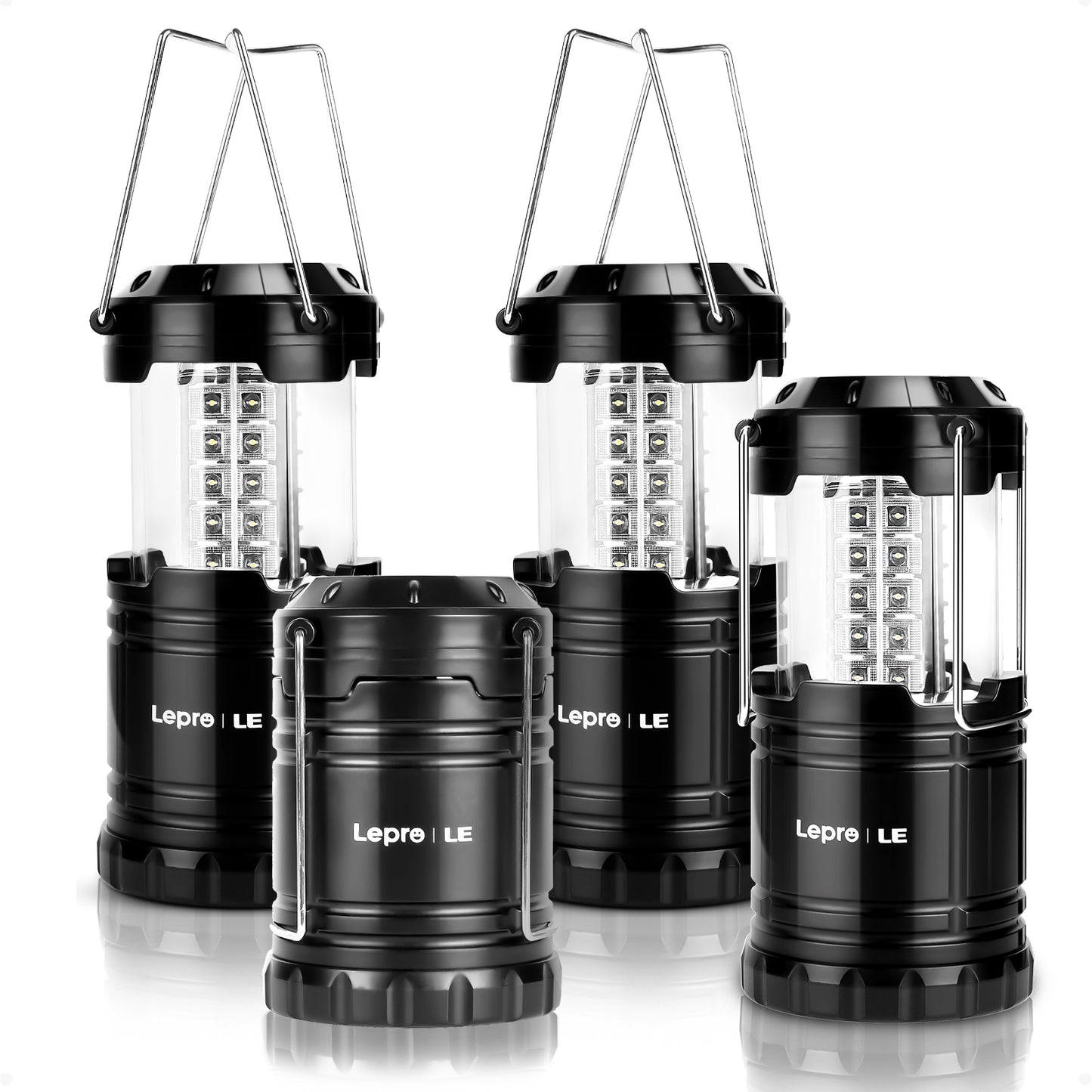 Lepro LED Camping Lantern,  Pull-Up Battery Powered Lights, IPX4 Water Resistant, Super Bright, for Emergency and Outdoor Use