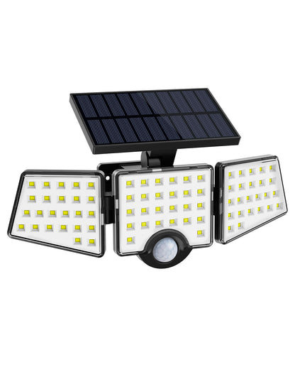 Lepro 2-Packs Solar Flood Lights for Outside, 6500K Outdoor Motion Activated Security Lights , IP65 Waterproof , 3 Adjustable Heads 270° Wide Lighting Angle for Front Door, Backyard, Patio, Garden