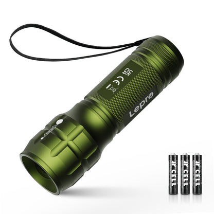 Lepro LED Flash Light LE1000 High Lumens, Mini Multifunction Tactical Flashlight , Zoomable, Waterproof for Camping, Outdoor, and Emergency Use (AAA Batteries Included)