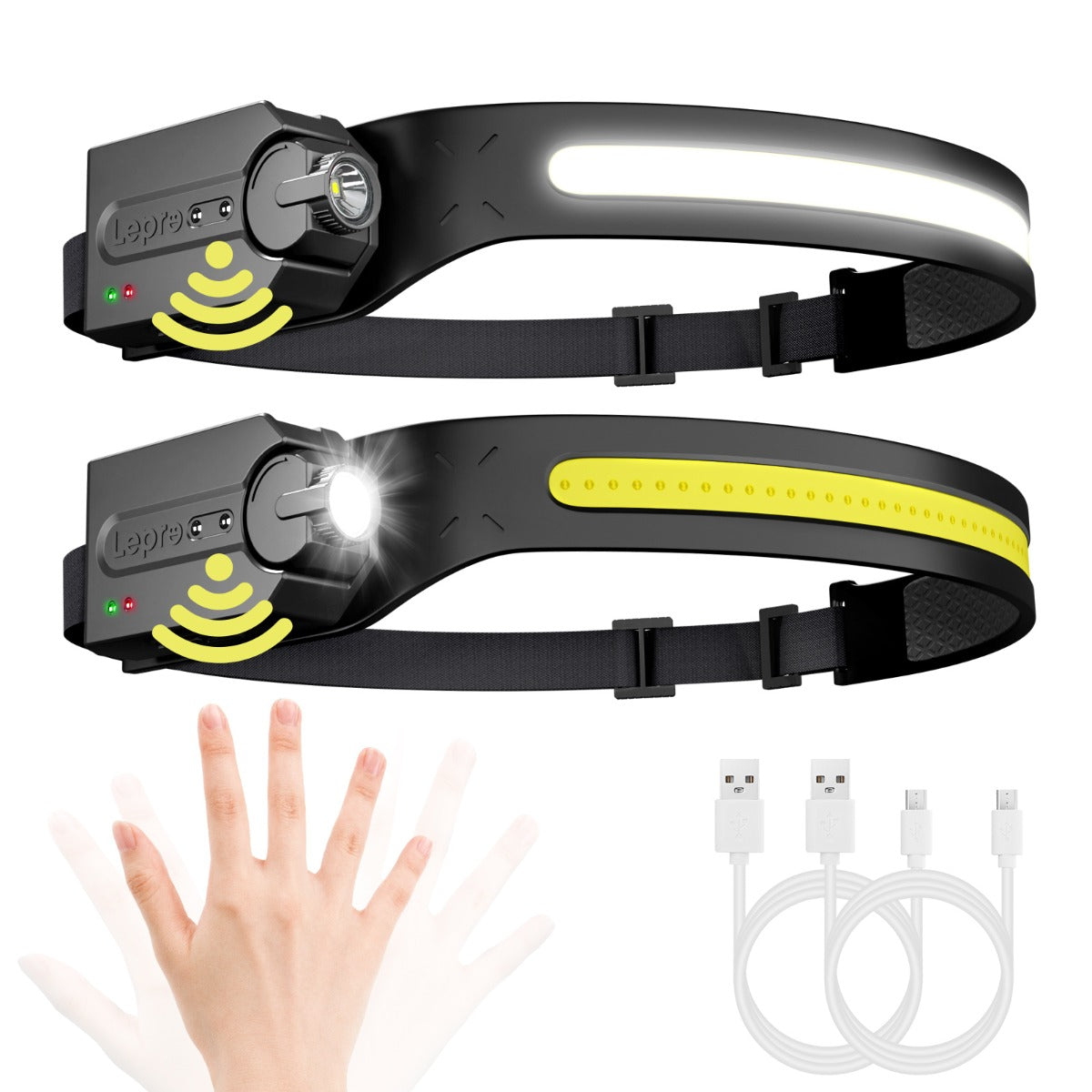 LE LED Headlamp with Motion Sensor