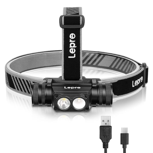 LE Headlamp Rechargeable - 1000 Lumen Powerful Detachable Head Lamp with Bright 500FT Flashlight Beam
