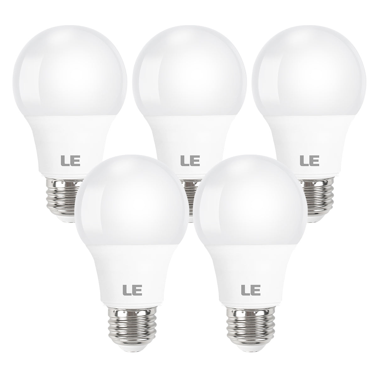LE LED Light Bulbs 60 Watt , 9W 800 Lumens Non-Dimmable, A19 E26 Standard Medium Base, 10000 Hour Lifetime