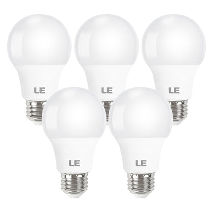 Lepro LED Light Bulbs 60 Watt Eqv Annual Save $6.12 per, 9W 800 Lumens Non-Dimmable, A19 E26 Standard Medium Base, 10000 Hour Lifetime
