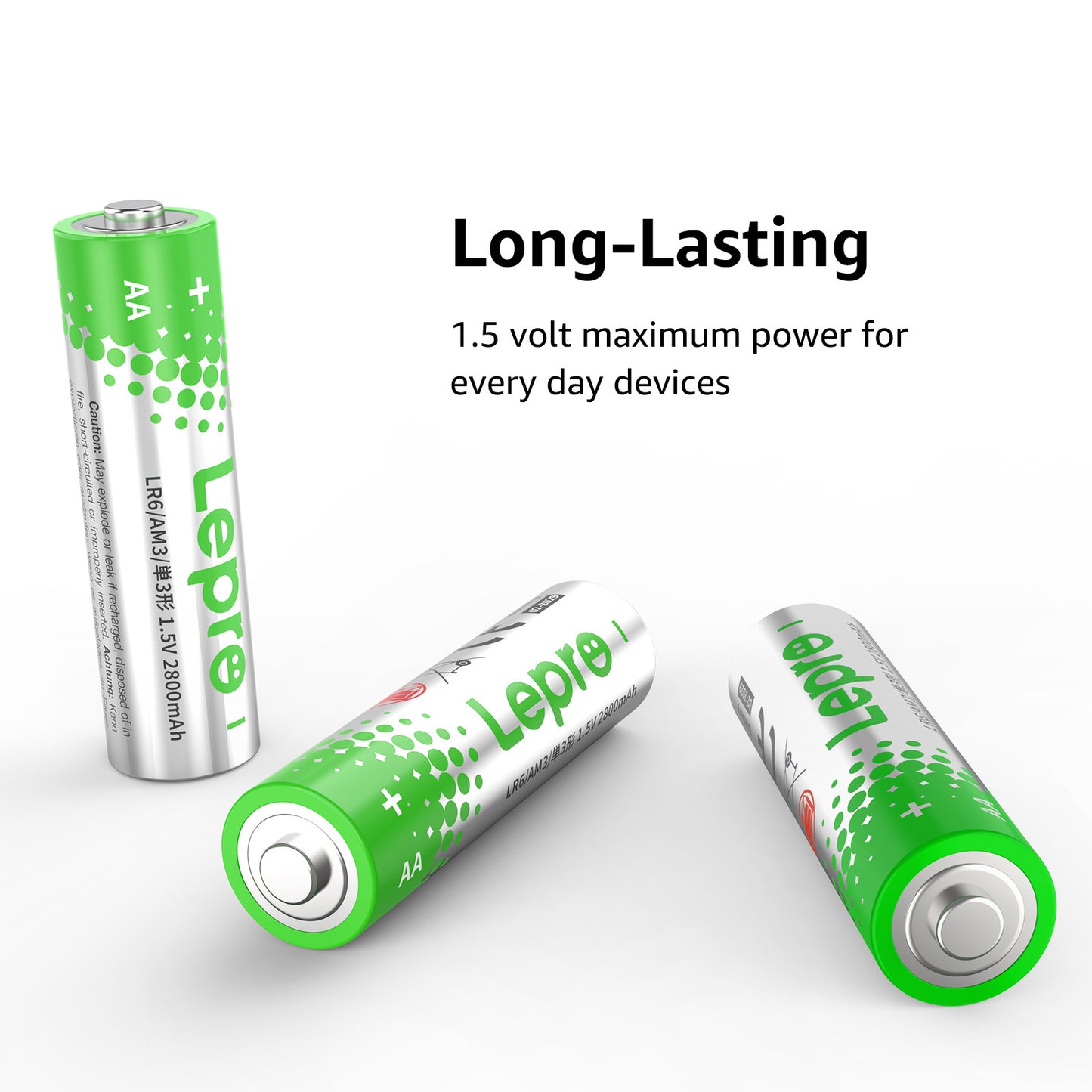 Lepro AA Batteries and AAA Batteries Value Combo, High Performance Alkaline Power, Non-rechargeable