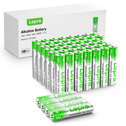 Lepro AAA Alkaline Batteries, 1.5 Volt, Holds Long Lasting Power up to 5 Years, Non-rechargeable
