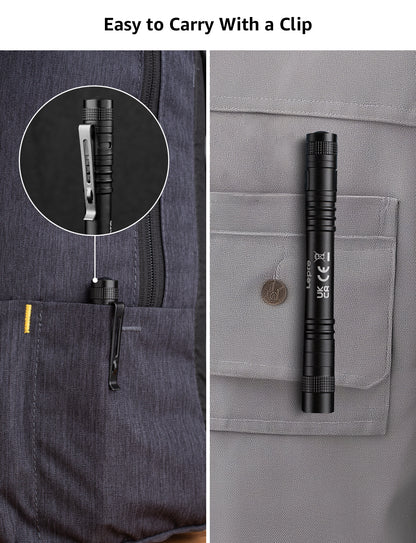 Lepro Small UV Flashlights with AAA Batteries , Portable Black Light Pet Urine Detectors with 365nm Wavelength Specialize in Detect Pet Dog Cat Urine Stain and more