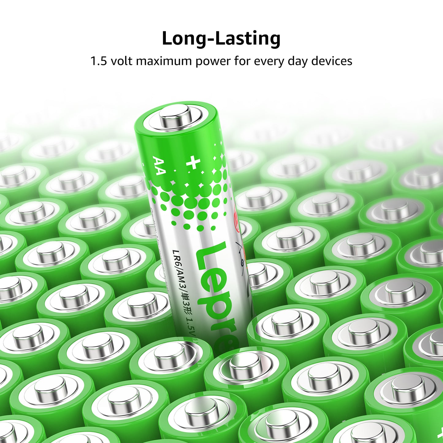 Lepro AA Batteries Value Pack, Double A Alkaline Batteries, Anti-Leak, Anti-Corrosion, Ideal for Household and Business , Non-Rechargeable