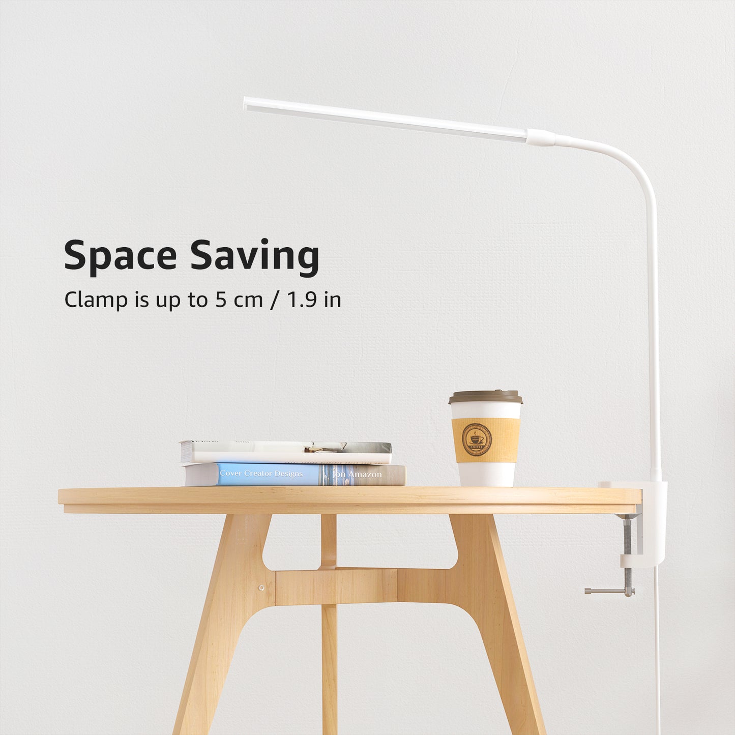 Lepro LED Clip-on Desk Lamp Dimmable USB Reading Light with Clamp 3 Color Modes 10 Brightness Levels Adjustable Flexible Gooseneck Table light for Home Office, Dorm, Headboard, Computer, Nail