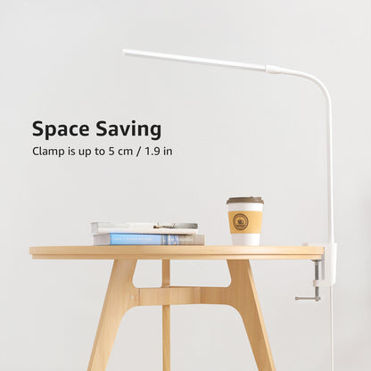 Lepro LED Clip-on Desk Lamp Dimmable USB Reading Light with Clamp 3 Color Modes 10 Brightness Levels Adjustable Flexible Gooseneck Table light for Home Office, Dorm, Headboard, Computer, Nail