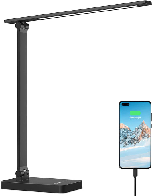 LE LED Desk Lamp (Dimmable, with USB Charging Port)