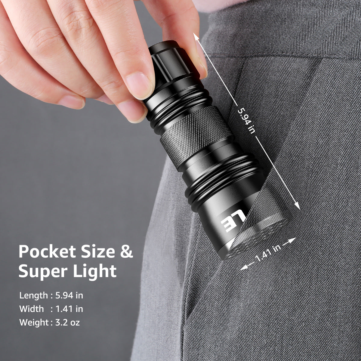 Lepro UV Black Light Flashlight with Batteries , 21 LEDs UV Light Handheld Blacklight 395nm Detector for Pet Urine