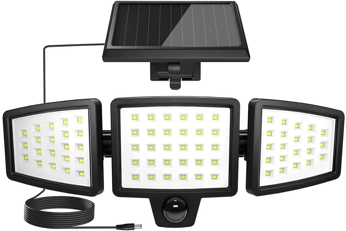 LE Solar Motion Sensor Flood Lights with Separate Solar Panel - 1000LM