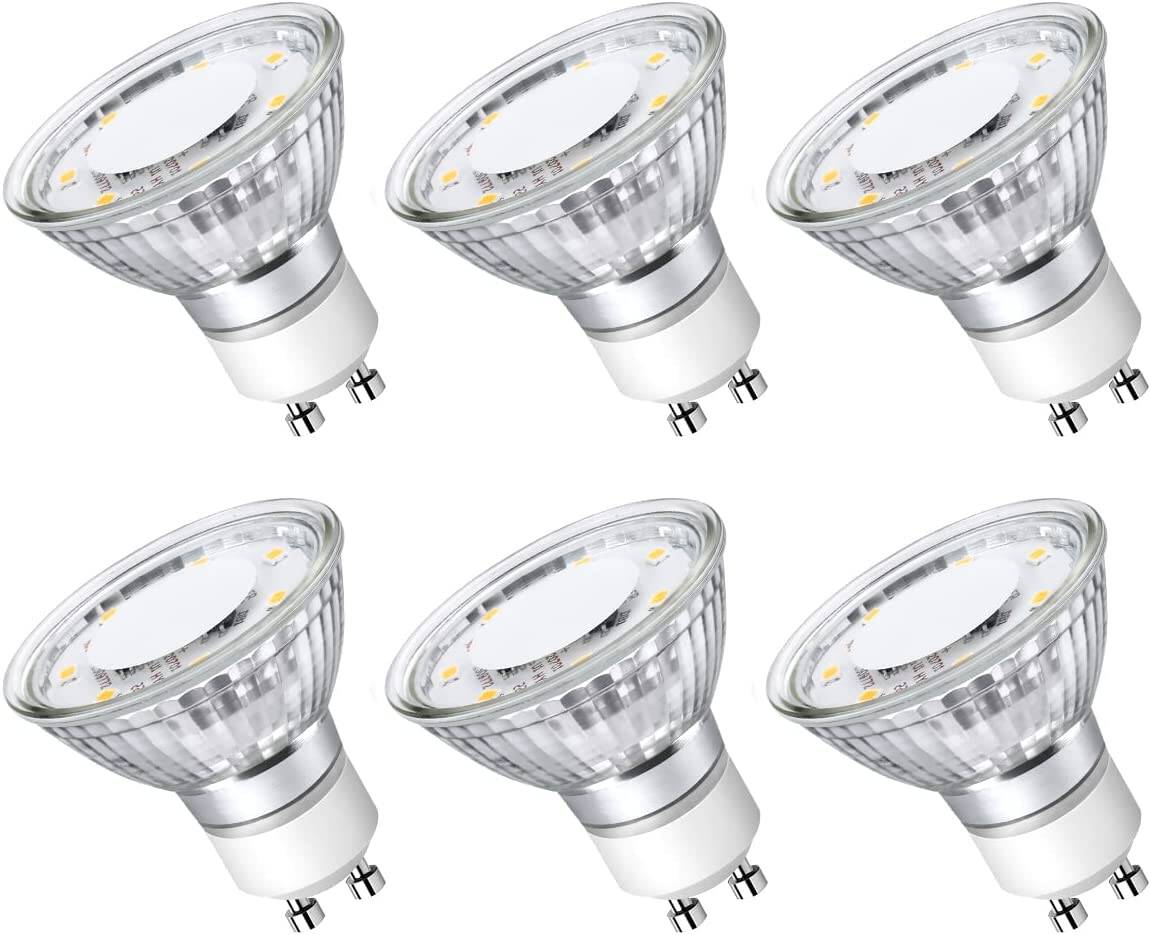 LE GU10 LED Light Bulbs 6-Pack