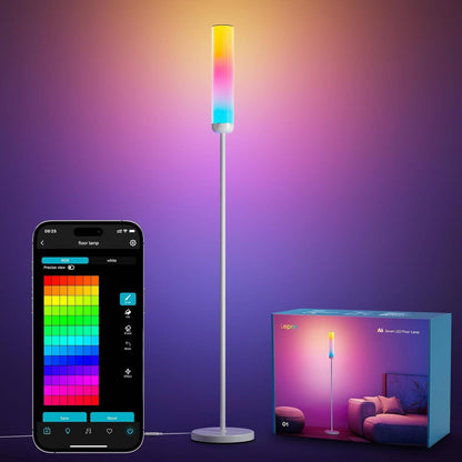 Lepro O1 AI Smart LED Corner Floor Lamp with AI Voice Control, RGB + Tunable White, 2300LM, WiFi & Bluetooth, Music Sync, Compatible with Alexa & Google Assistant, for Living Room, Bedroom, Office