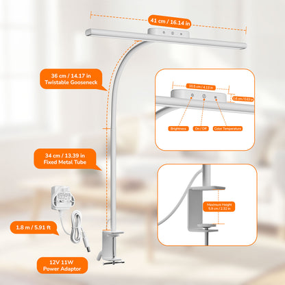 Lepro LED Clip-on Desk Lamp, White