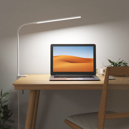 Lepro LED Clip-on Desk Lamp Dimmable USB Reading Light with Clamp 3 Color Modes 10 Brightness Levels Adjustable Flexible Gooseneck Table light for Home Office, Dorm, Headboard, Computer, Nail