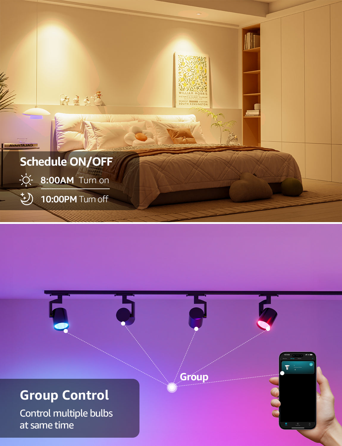 Lepro BG1 AI Smart Bulb,RGBCW Dimmable Color Changing LED Bulbs Works with Alexa & Google Assistant