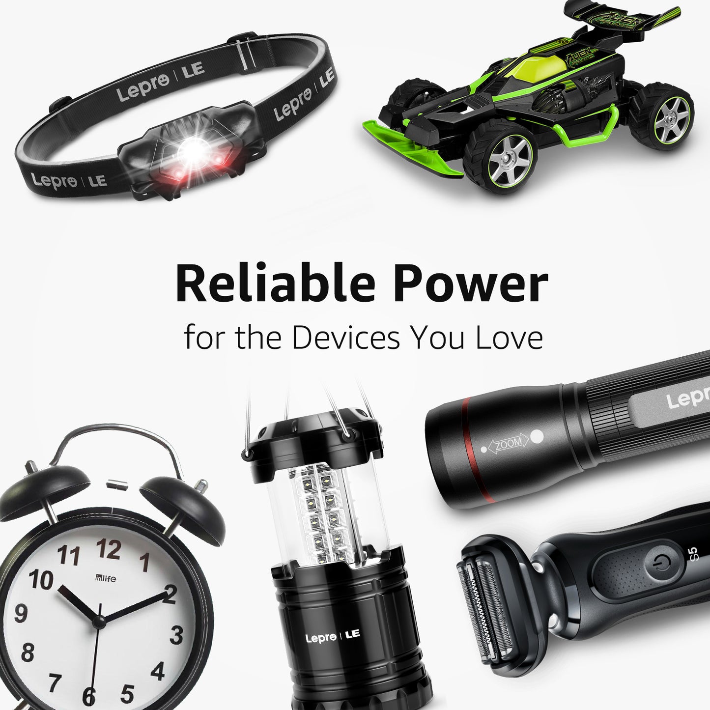 Lepro AA Batteries and AAA Batteries Value Combo, High Performance Alkaline Power, Non-rechargeable