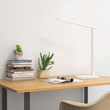 Lepro LED Dimmable Reading Desk Lamp with USB Charging Port, 15W 96 LEDs 550 Lumens Soft Light Eye-Care, Suitable for Home Work, Study, College Dorm