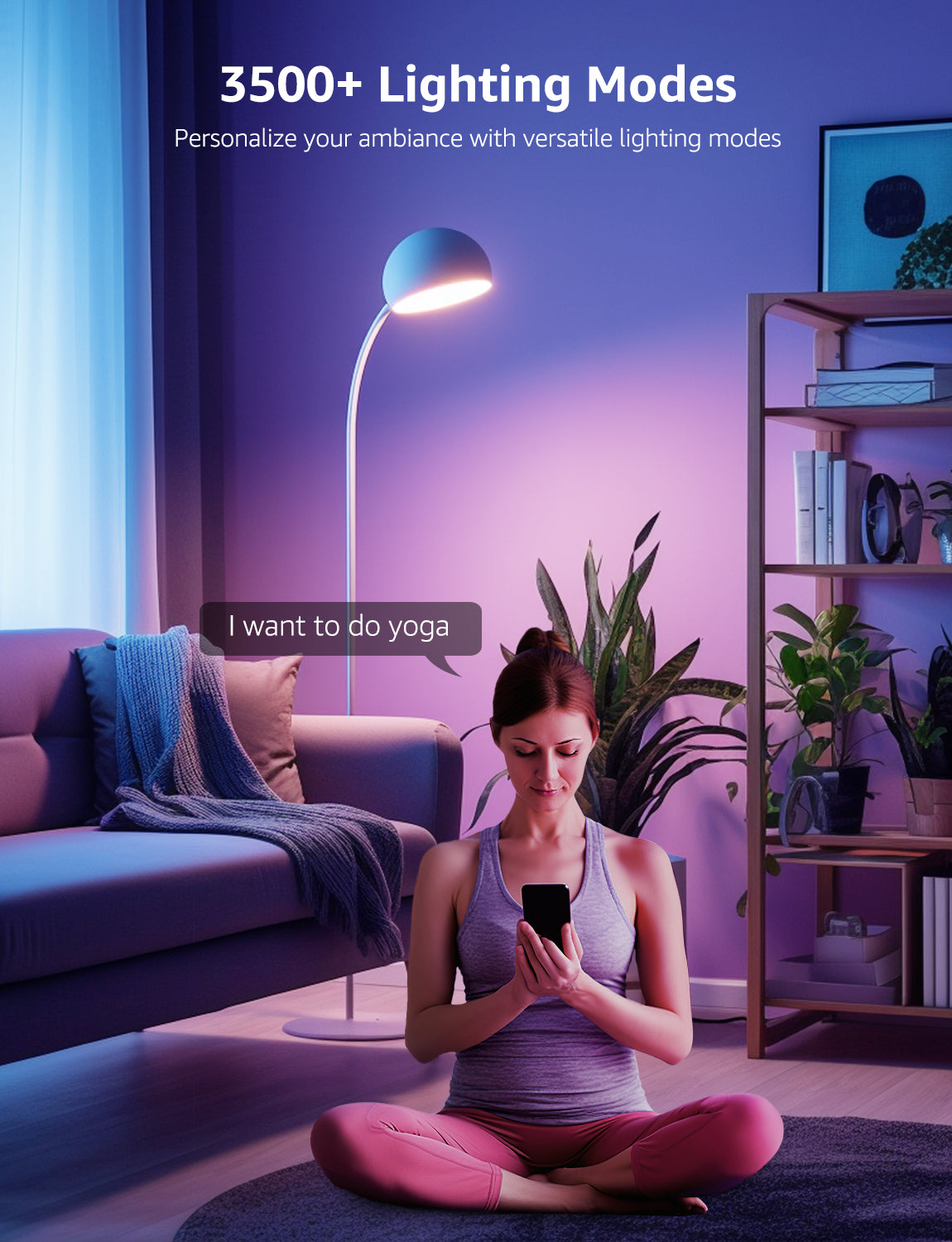 Lepro B1 AI Smart LED Bulb, Wi-Fi and Bluetooth Rgbww Color Changing, Works with Alexa and Google