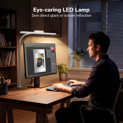 Lepro LED Clip-on Desk Lamp, White