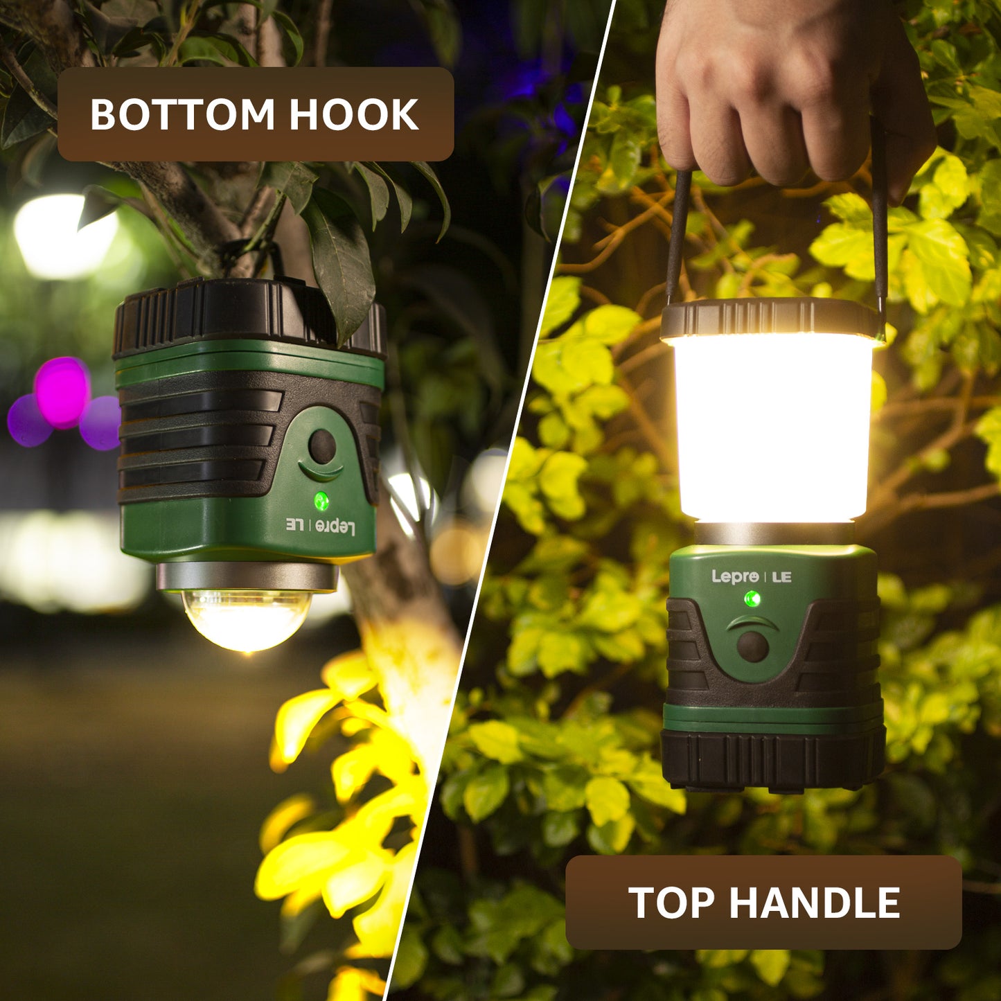 Lepro Rechargeable Camping Lanterns , LED 1000LM 4400mAh Long-Lasting Perfect Lantern Flashlight for Hurricane and Power Outage Emergency Backup