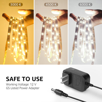 Lepro LED Strip Light, Tunable Warm to Cool White Tape Lights, 600pcs 2835 LEDs Bright Rope Lights Dimmable, Strong 3M Adhesive, Suitable for Christmas Decoration, Home & Bedroom Illumination