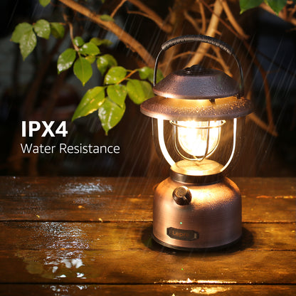 Lepro Retro Camping Lantern ,15000mAh Power Bank, 1000 Lumens, Dimmable, IPX4, w/ Type C Cable