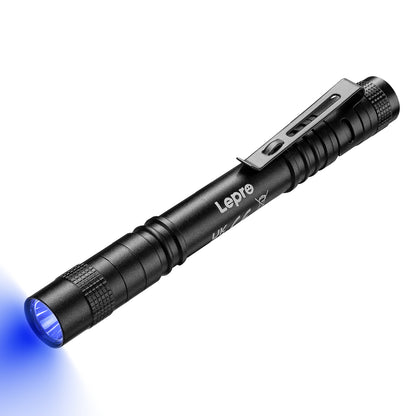 Lepro Small UV Flashlights with AAA Batteries , Portable Black Light Pet Urine Detectors with 365nm Wavelength Specialize in Detect Pet Dog Cat Urine Stain and more