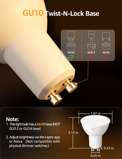 Lepro BG1 AI Smart Bulb,RGBCW Dimmable Color Changing LED Bulbs Works with Alexa & Google Assistant