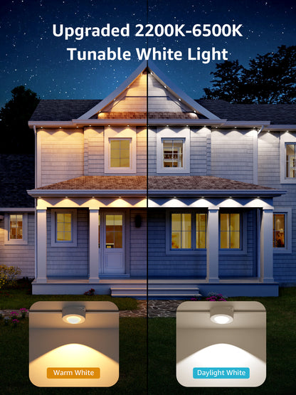 Lepro E1 AI Permanent Outdoor Lights, Smart RGB+IC Color Changing LED Eaves Lights APP Control Work with Alexa&Google Assistant (2.4 GHz WiFi), Waterproof for House, Halloween Christmas Decor