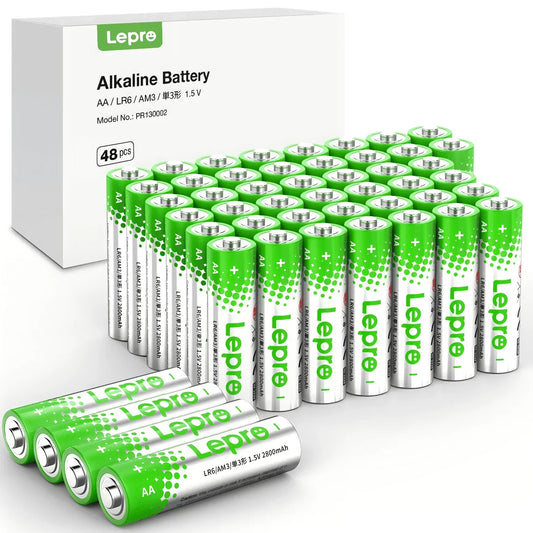 LE AA Batteries Value Pack , Double A Alkaline Batteries, Anti-Leak, Anti-Corrosion, Ideal for Household and Business , Non-Rechargeable