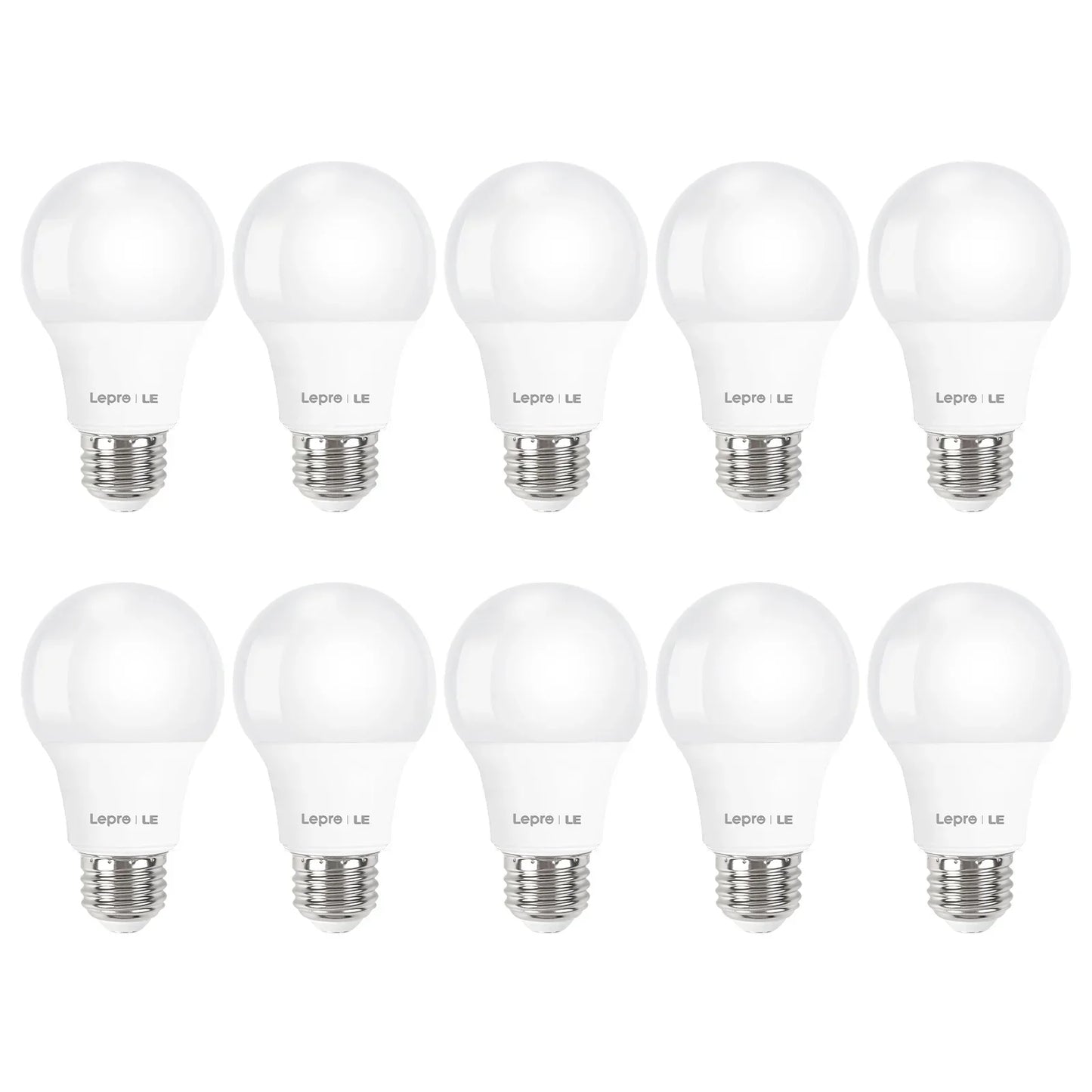 LE LED Light Bulbs 60 Watt , 9W 800 Lumens Non-Dimmable, A19 E26 Standard Medium Base, 10000 Hour Lifetime