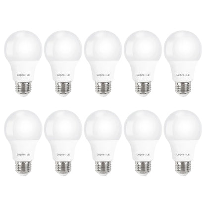 LE LED Light Bulbs 60 Watt , 9W 800 Lumens Non-Dimmable, A19 E26 Standard Medium Base, 10000 Hour Lifetime