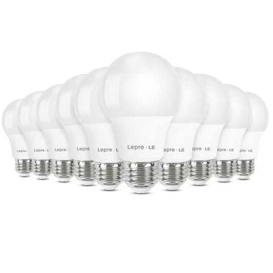 LE LED Light Bulbs 60 Watt , 9W 800 Lumens Non-Dimmable, A19 E26 Standard Medium Base, 10000 Hour Lifetime