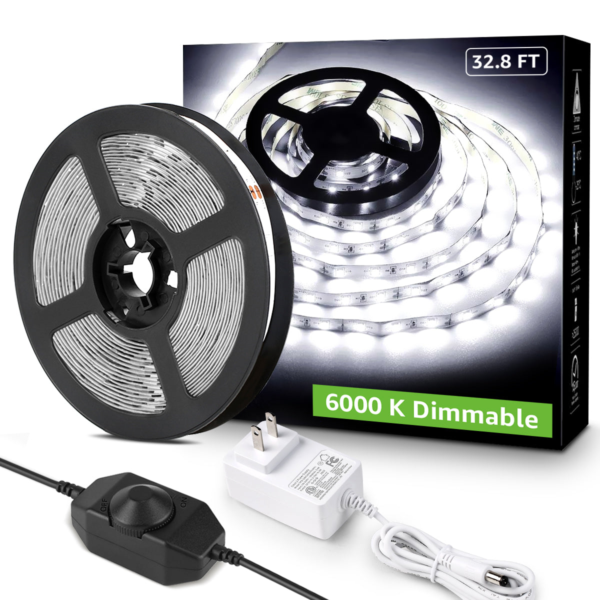 LE LED Strip Light (32.8ft, Daylight White)