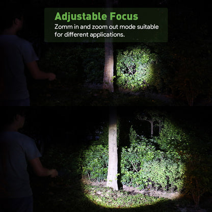 Lepro LED Flash Light LE1000 High Lumens, Mini Multifunction Tactical Flashlight , Zoomable, Waterproof for Camping, Outdoor, and Emergency Use (AAA Batteries Included)