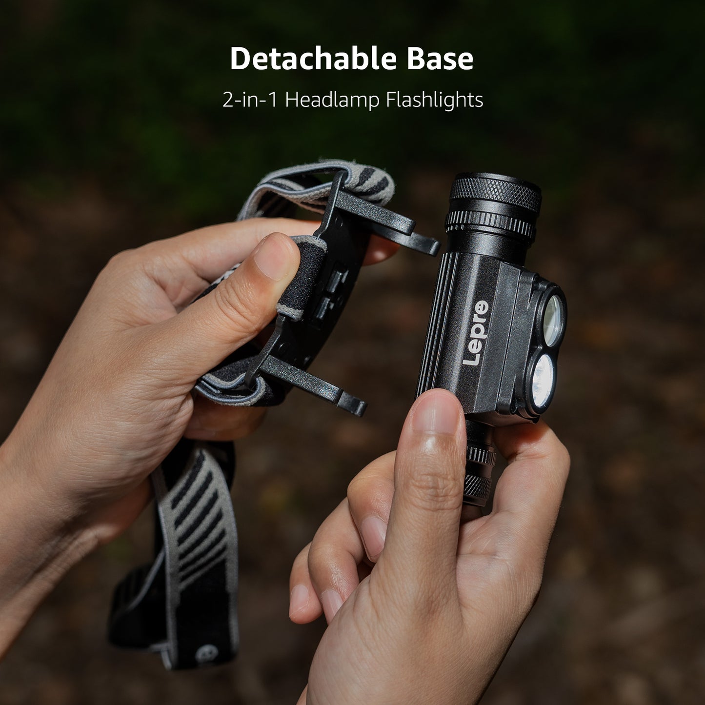 LE Headlamp Rechargeable - 1000 Lumen Powerful Detachable Head Lamp with Bright 500FT Flashlight Beam