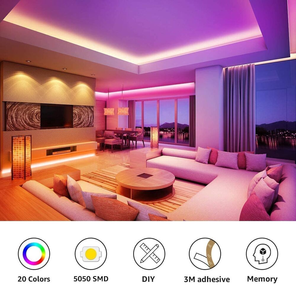 LE RGB LED Strip Lights with Remote Controller (65.6ft)